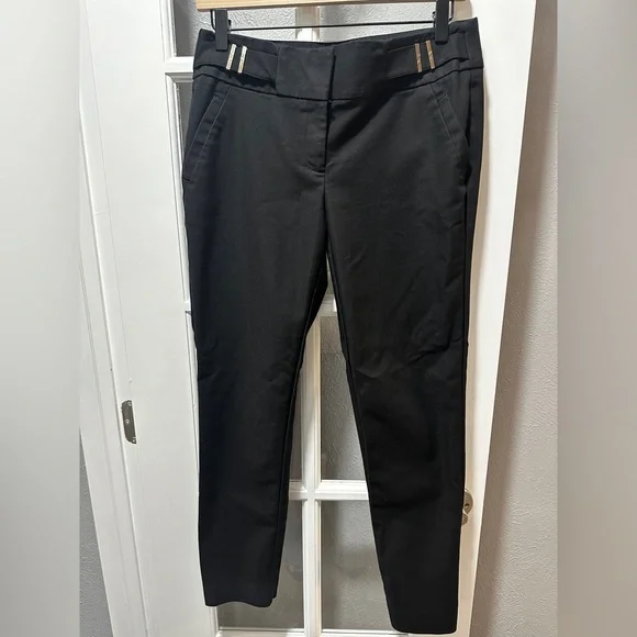 Anne Klein | Pants & Jumpsuits | Anne Klein Black With Gold Detail Dress  Pants | Poshmark